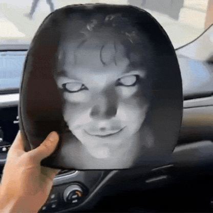 Scary Car Headrest Cover👁️